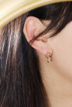 Load image into Gallery viewer, LUOWEND 18K Yellow Gold Natural Diamond Earrings for Women