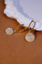 Load image into Gallery viewer, LUOWEND 18K Yellow Gold Real Natural Diamond Earrings for Women