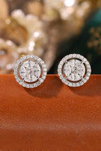 Load image into Gallery viewer, LUOWEND 18K White Gold Natural Diamond Earrings for Women