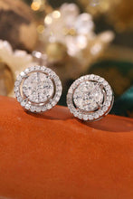 Load image into Gallery viewer, LUOWEND 18K White Gold Natural Diamond Earrings for Women