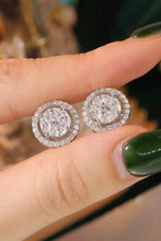 Load image into Gallery viewer, LUOWEND 18K White Gold Natural Diamond Earrings for Women