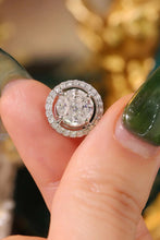 Load image into Gallery viewer, LUOWEND 18K White Gold Natural Diamond Earrings for Women