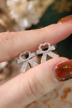 Load image into Gallery viewer, LUOWEND 18K White Gold Natural Diamond Earrings for Women