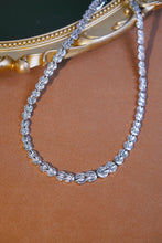 Load image into Gallery viewer, LUOWEND 18K White Gold Real Natural Diamond Necklace for Women