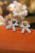 Load image into Gallery viewer, LUOWEND 18K White Gold Natural Diamond Earrings for Women