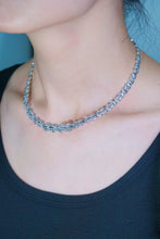 Load image into Gallery viewer, LUOWEND 18K White Gold Real Natural Diamond Necklace for Women