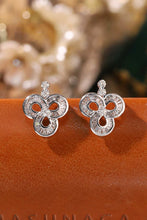 Load image into Gallery viewer, LUOWEND 18K White Gold Natural Diamond Earrings for Women