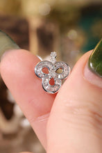 Load image into Gallery viewer, LUOWEND 18K White Gold Natural Diamond Earrings for Women