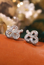 Load image into Gallery viewer, LUOWEND 18K White Gold Natural Diamond Earrings for Women