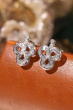 Load image into Gallery viewer, LUOWEND 18K White Gold Natural Diamond Earrings for Women