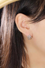 Load image into Gallery viewer, LUOWEND 18K White Gold Natural Diamond Earrings for Women