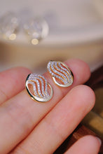 Load image into Gallery viewer, LUOWEND 18K Yellow Gold Real Natural Diamond Stud Earrings for Women