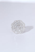 Load image into Gallery viewer, LUOWEND 18K White Gold Natural Diamond Ring for Women