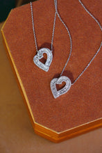 Load image into Gallery viewer, LUOWEND 18K White Gold Real Natural Diamond Pendant Necklace for Women