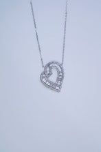 Load image into Gallery viewer, LUOWEND 18K White Gold Real Natural Diamond Pendant Necklace for Women