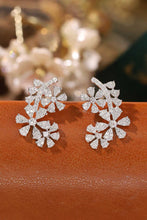 Load image into Gallery viewer, LUOWEND 18K White Gold Natural Diamond Earrings for Women