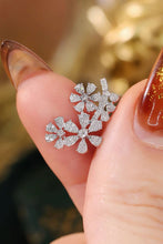 Load image into Gallery viewer, LUOWEND 18K White Gold Natural Diamond Earrings for Women