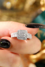 Load image into Gallery viewer, LUOWEND 18K White Gold Natural Diamond Ring for Women