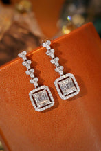 Load image into Gallery viewer, LUOWEND 18K White Gold Natural Diamond Earrings for Women