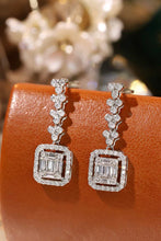Load image into Gallery viewer, LUOWEND 18K White Gold Natural Diamond Earrings for Women