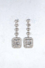 Load image into Gallery viewer, LUOWEND 18K White Gold Natural Diamond Earrings for Women