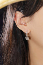 Load image into Gallery viewer, LUOWEND 18K White Gold Natural Diamond Earrings for Women