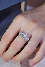 Load image into Gallery viewer, LUOWEND 18K White Gold Real Natural Diamond Ring for Women
