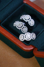 Load image into Gallery viewer, LUOWEND 18K White Gold Real Natural Diamond Ring for Women