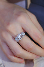 Load image into Gallery viewer, LUOWEND 18K White Gold Real Natural Diamond Ring for Women