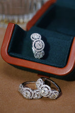 Load image into Gallery viewer, LUOWEND 18K White Gold Real Natural Diamond Ring for Women