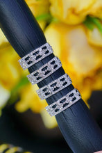 Load image into Gallery viewer, LUOWEND 18K White Gold Real Natural Diamond Ring for Women