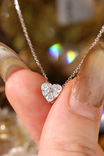 Load image into Gallery viewer, LUOWEND 18K White Gold Natural Diamond Necklace for Women