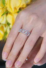 Load image into Gallery viewer, LUOWEND 18K White Gold Real Natural Diamond Ring for Women