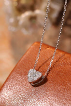 Load image into Gallery viewer, LUOWEND 18K White Gold Natural Diamond Necklace for Women