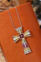 Load image into Gallery viewer, LUOWEND 18K White Gold Natural Tourmaline Necklace for Women