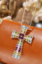 Load image into Gallery viewer, LUOWEND 18K White Gold Natural Tourmaline Necklace for Women