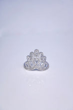 Load image into Gallery viewer, LUOWEND 18K White Gold Real Natural Diamond Ring for Women