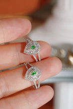 Load image into Gallery viewer, LUOWEND 18K White Gold Natural Diamond Ring for Women