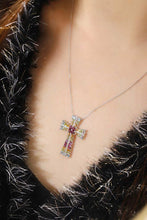 Load image into Gallery viewer, LUOWEND 18K White Gold Natural Tourmaline Necklace for Women