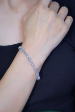 Load image into Gallery viewer, LUOWEND 18K White Gold Real Natural Diamond Bracelet for Women