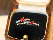 Load image into Gallery viewer, LUOWEND 18K White Gold Natural Ruby Earrings for Women