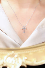 Load image into Gallery viewer, LUOWEND 18K White Gold Natural Diamond Necklace for Women