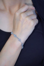 Load image into Gallery viewer, LUOWEND 18K White Gold Real Natural Diamond Bracelet for Women