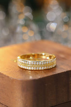 Load image into Gallery viewer, LUOWEND 18K Yellow Gold Natural Diamond Ring for Women