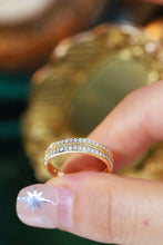 Load image into Gallery viewer, LUOWEND 18K Yellow Gold Natural Diamond Ring for Women