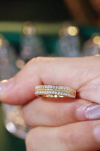 Load image into Gallery viewer, LUOWEND 18K Yellow Gold Natural Diamond Ring for Women