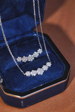 Load image into Gallery viewer, LUOWEND 18K White Gold Real Natural Diamond Pendant Necklace for Women
