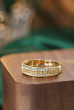 Load image into Gallery viewer, LUOWEND 18K Yellow Gold Natural Diamond Ring for Women