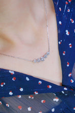 Load image into Gallery viewer, LUOWEND 18K White Gold Real Natural Diamond Pendant Necklace for Women