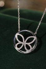 Load image into Gallery viewer, LUOWEND 18K White Gold Natural Diamond Necklace for Women